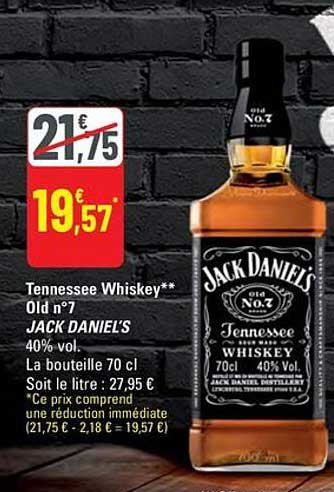 Tennessee Whiskey** Old n°7 JACK DANIEL'S 40% vol.