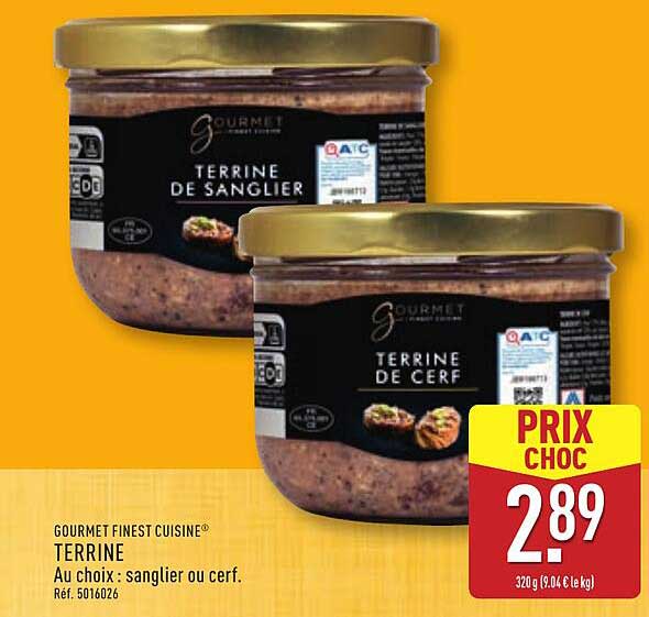 Terrine au choix : sanglier ou cerf