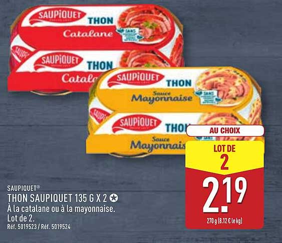 THON SAUPIQUET 135 G X 2