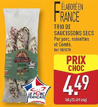 TRIO DE SAUCISSONS SECS