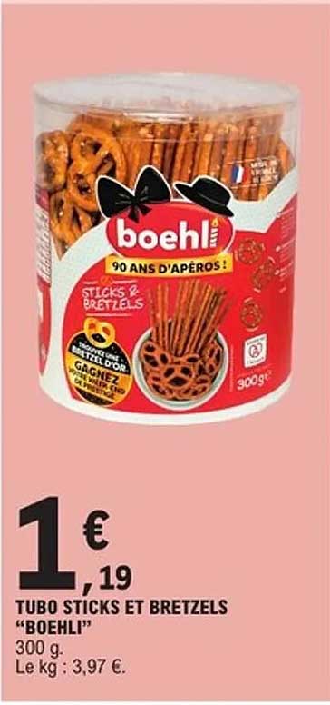 TUBO STICKS ET BRETZELS "BOEHL!"