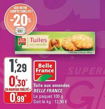 Tuiles aux amandes BELLE FRANCE