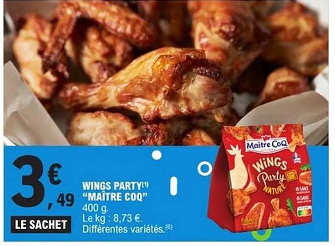 WINGS PARTY(1) "MAÎTRE COQ"
