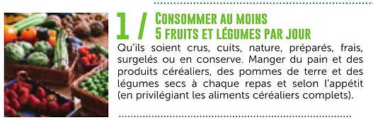 1 / CONSOMMER AU MOINS 5 FRUITS ET LÉGUMES PAR JOUR