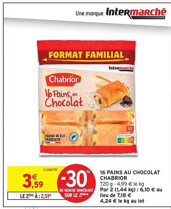 16 PAINS AU CHOCOLAT CHABRIOR