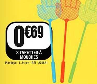 3 TAPETTES À MOUCHES