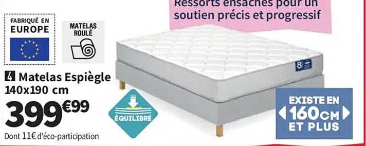 4 Matelas Espiègle 140x190 cm
