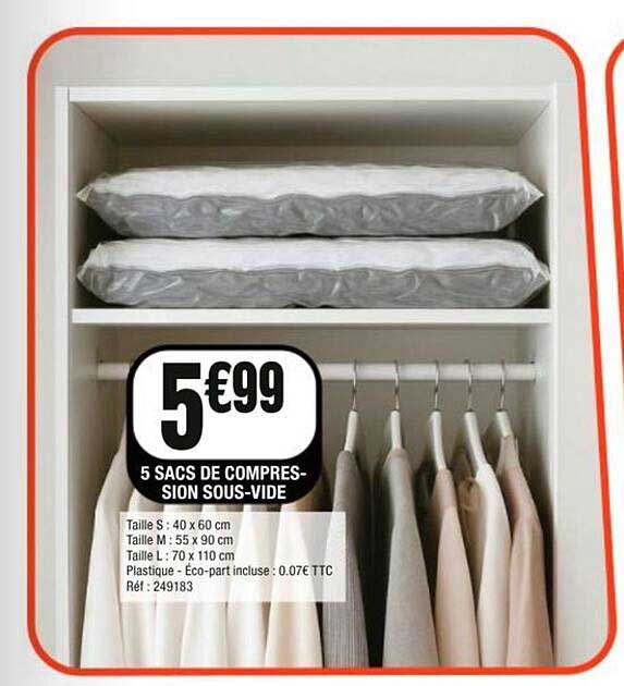 5 SACS DE COMPRESSION SOUS-VIDE