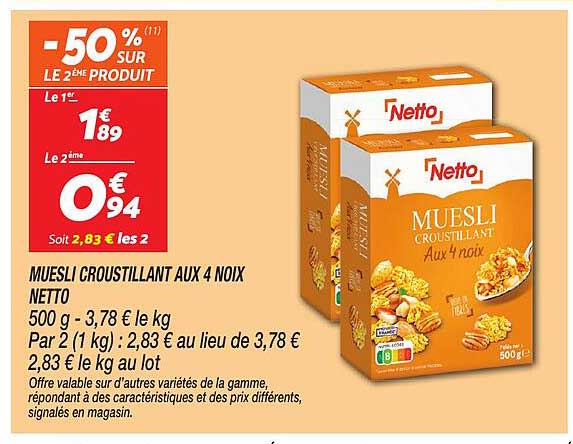 -50% SUR LE 2ÈME PRODUIT