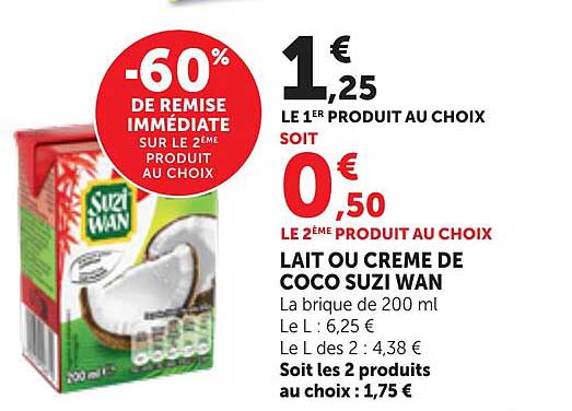 -60% DE REMISE IMMÉDIATE SUR LE 2ÈME PRODUIT AU CHOIX