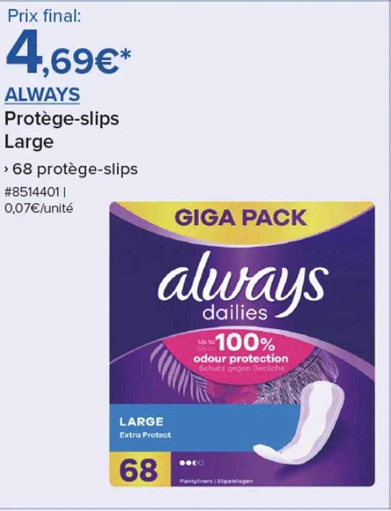 ALWAYS Protège-slips Large