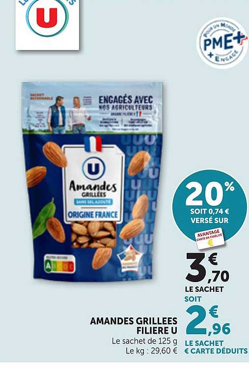 AMANDES GRILLEES FILIERE U