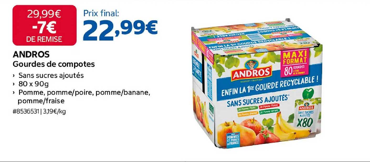 ANDROS Gourdes de compotes