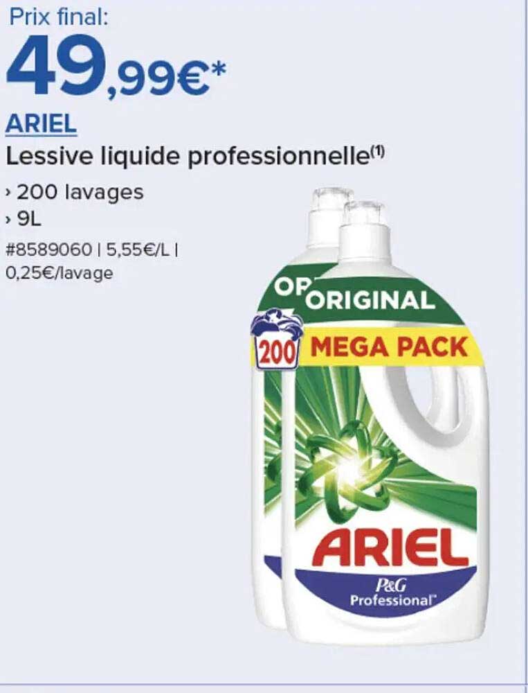 ARIEL Lessive liquide professionnelle