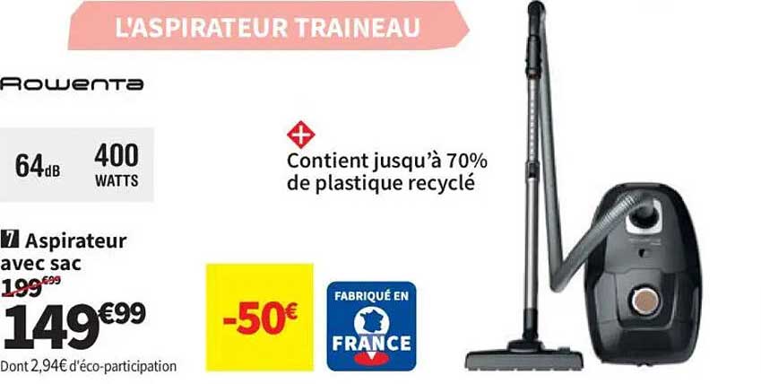Aspirateur avec sac