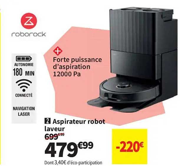 Aspirateur robot laveur