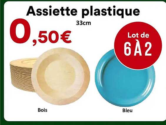Assiette plastique 33cm
