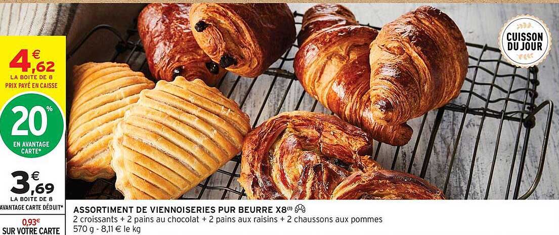 ASSORTIMENT DE VIENNOISERIES PUR BEURRE X8