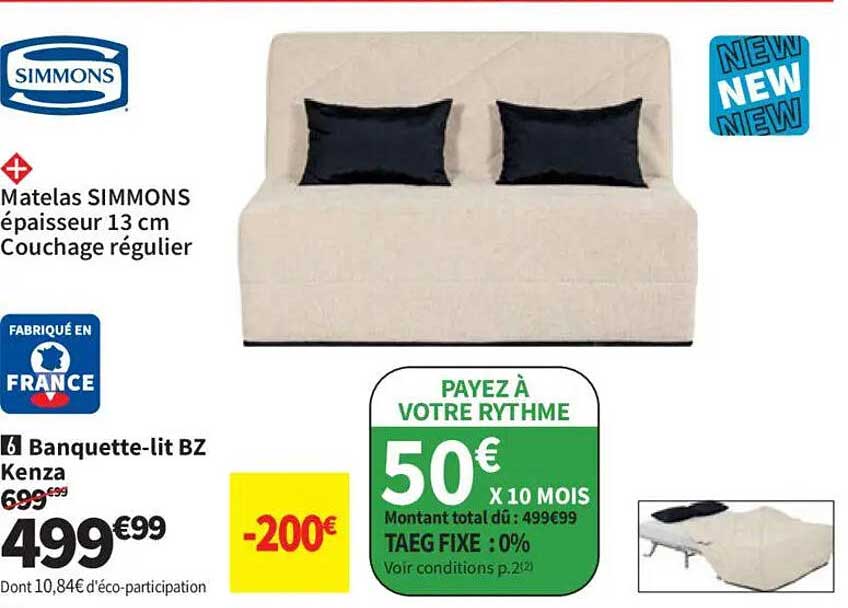 Banquette-lit BZ Kenza