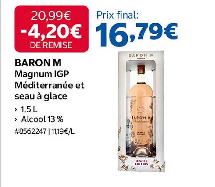 BARON M Magnum IGP Méditerranée et seau à glace