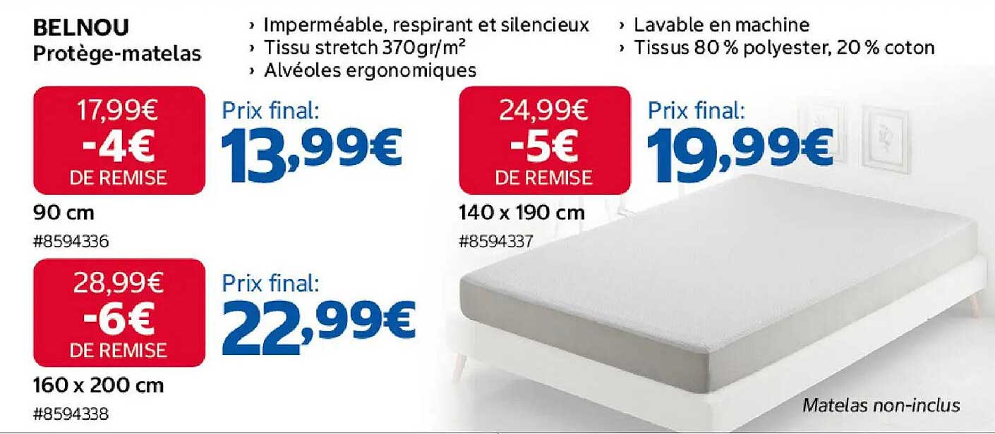 BELNOU Protège-matelas