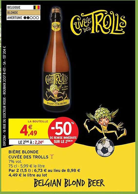 BIÈRE BLONDE CUVÉE DES TROLLS