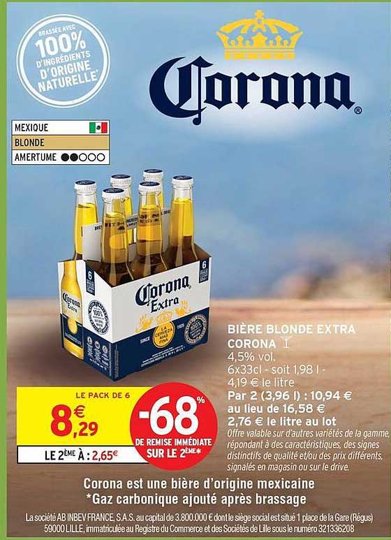 BIÈRE BLONDE EXTRA CORONA 1