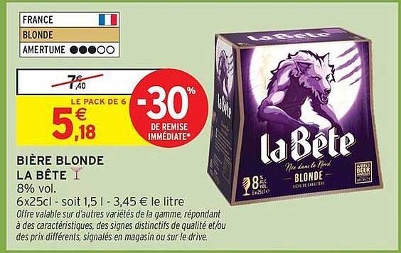 BIÈRE BLONDE LA BÊTE