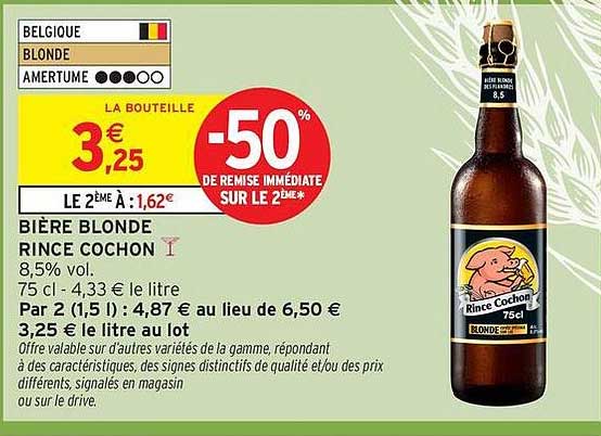 BIÈRE BLONDE RINCE COCHON