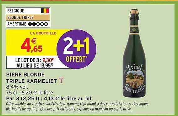 Bière blonde triple Karmeliet