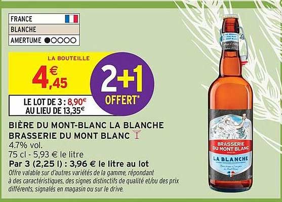 BIÈRE DU MONT-BLANC LA BLANCHE BRASSERIE DU MONT BLANC