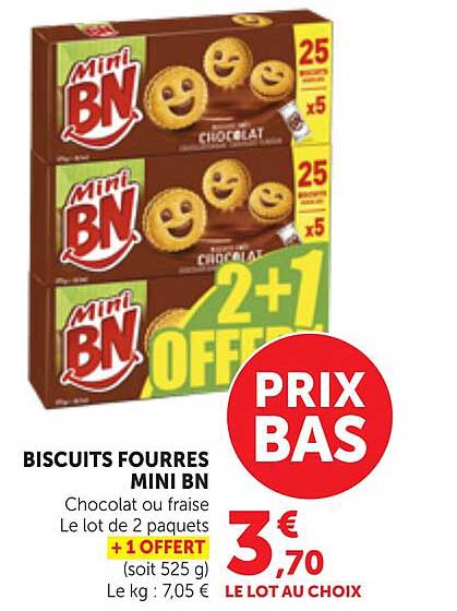 BISCUITS FOURRÉS MINI BN