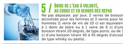 BOIRE DE L’EAU À VOLONTÉ, AU COURS ET EN DEHORS DES REPAS