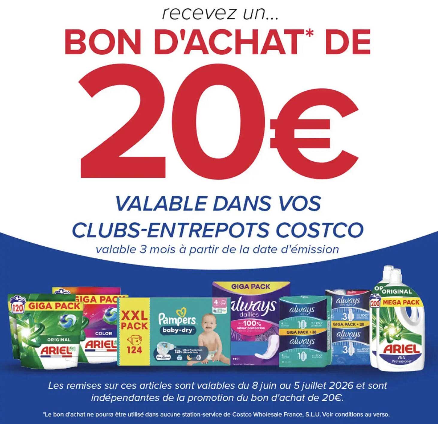 BON D'ACHAT* DE 20€