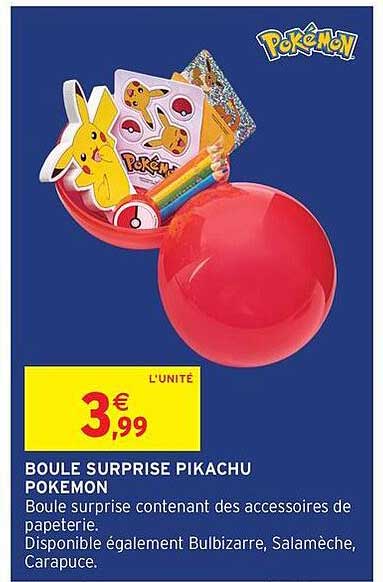 BOULE SURPRISE PIKACHU POKEMON