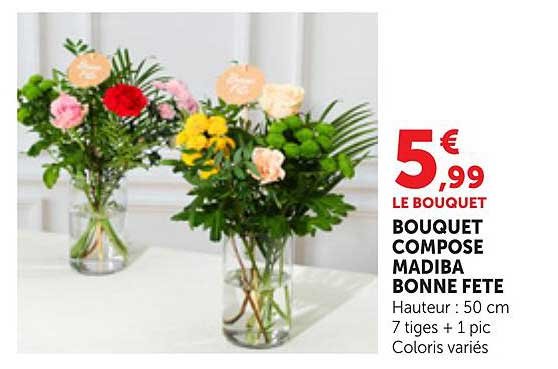 BOUQUET COMPOSE MADIBA BONNE FETE