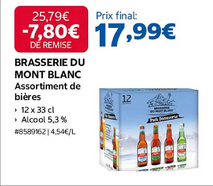 BRASSERIE DU MONT BLANC Assortiment de bières