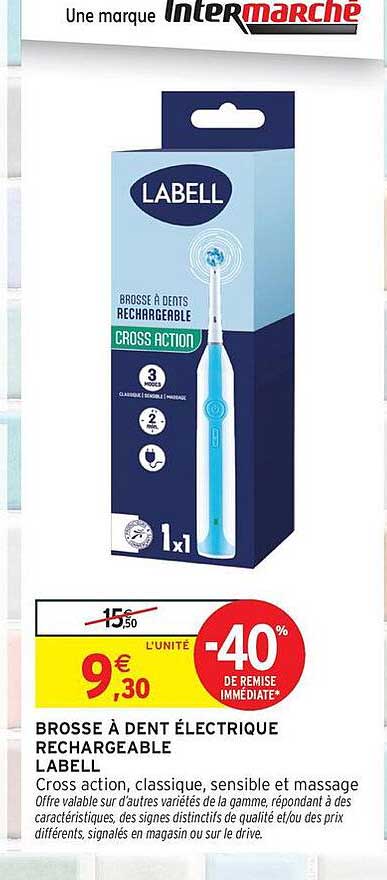 BROSSE À DENT ELECTRIQUE RECHARGEABLE LABELL