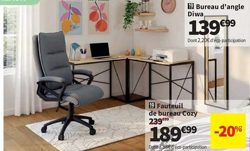 Bureau d'angle Diwa
