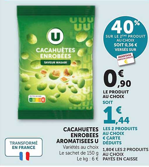 CACAHUETES ENROBEES AROMATISEES U