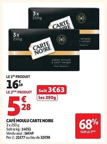 CAFÉ MOULU CARTE NOIRE