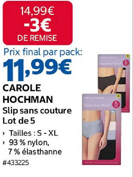 CAROLE HOCHMAN Slip sans couture Lot de 5