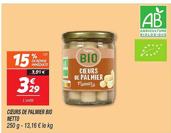 COEURS DE PALMIER BIO NETTO