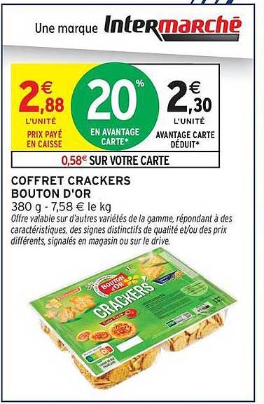COFFRET CRACKERS BOUTON D'OR