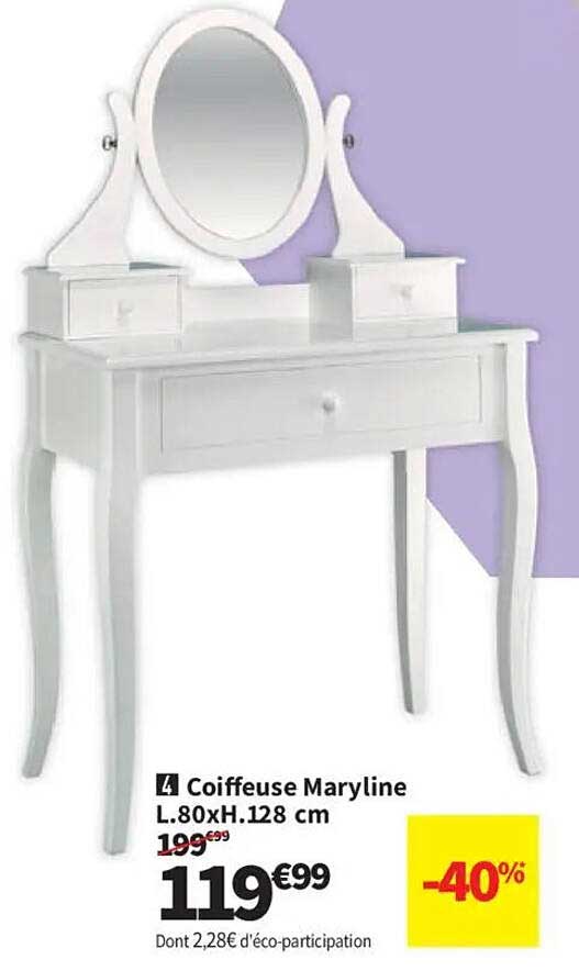 Coiffeuse Maryline L.80xH.128 cm