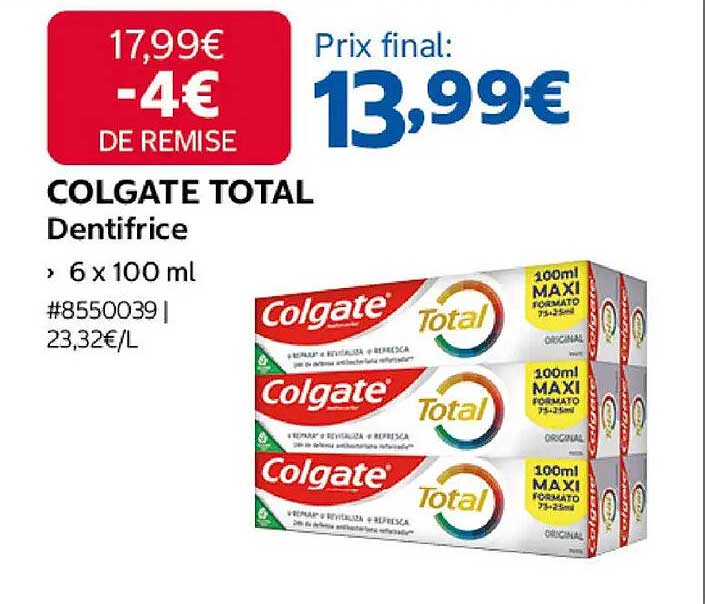 COLGATE TOTAL Dentifrice