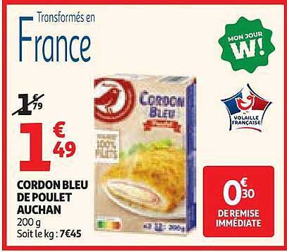 CORDON BLEU DE POULET AUCHAN
