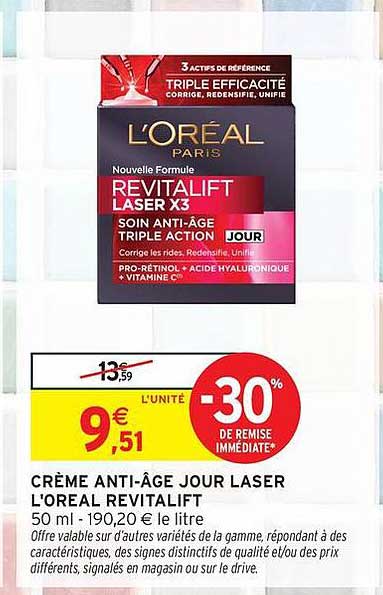 CRÈME ANTI-ÂGE JOUR LASER L'OREAL REVITALIFT