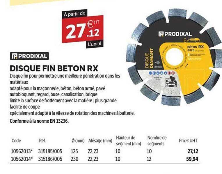 DISQUE FIN BETON RX