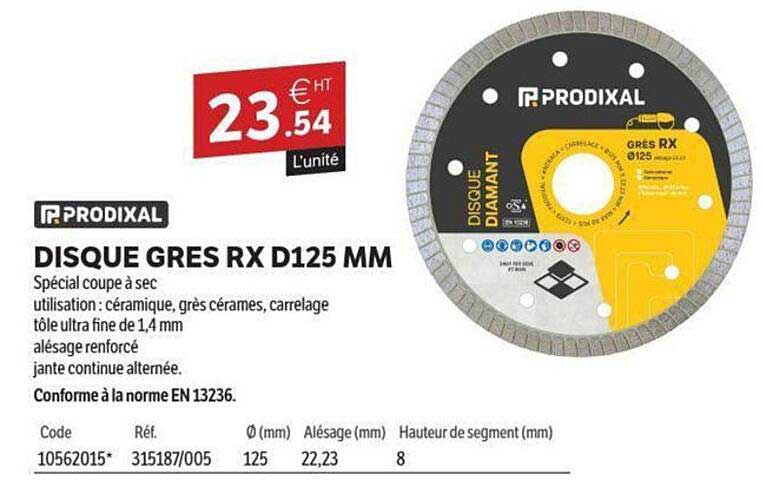 DISQUE GRES RX D125 MM